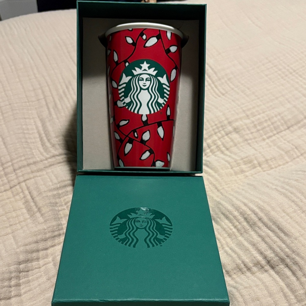 Starbucks Red and White Holiday Tumbler